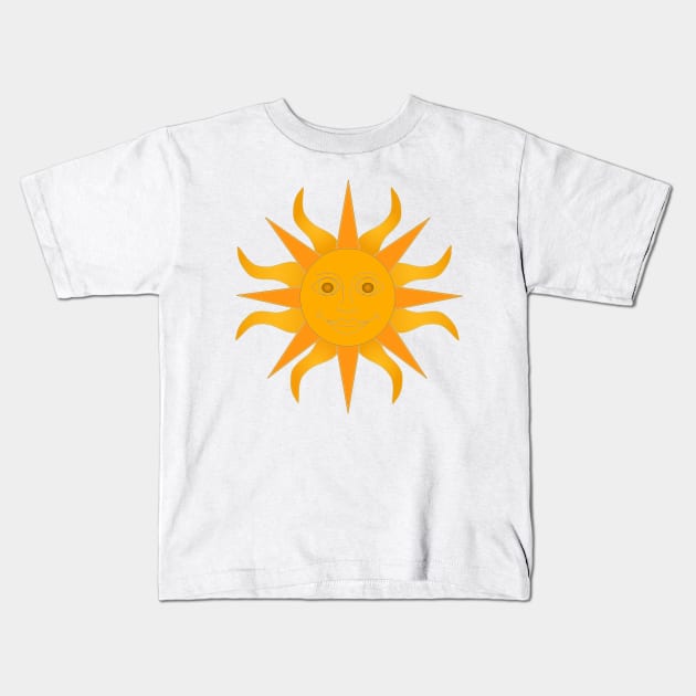 Miss Golden Sun Kids T-Shirt by clovesv